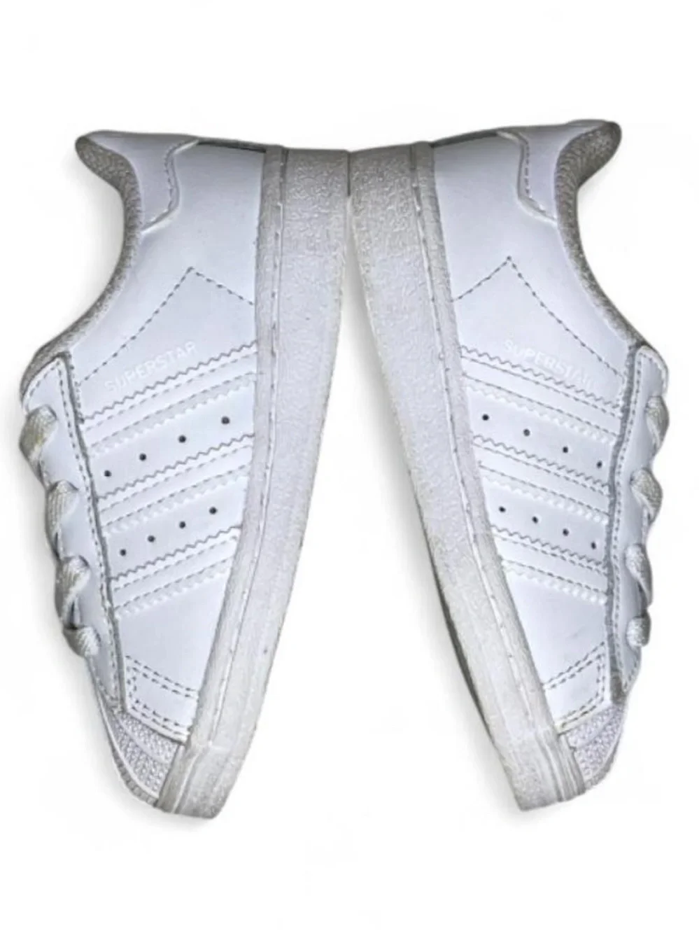 ADIDAS Superstar White Toddlers Sneakers Size 6 Infant Baby Walking Shoes